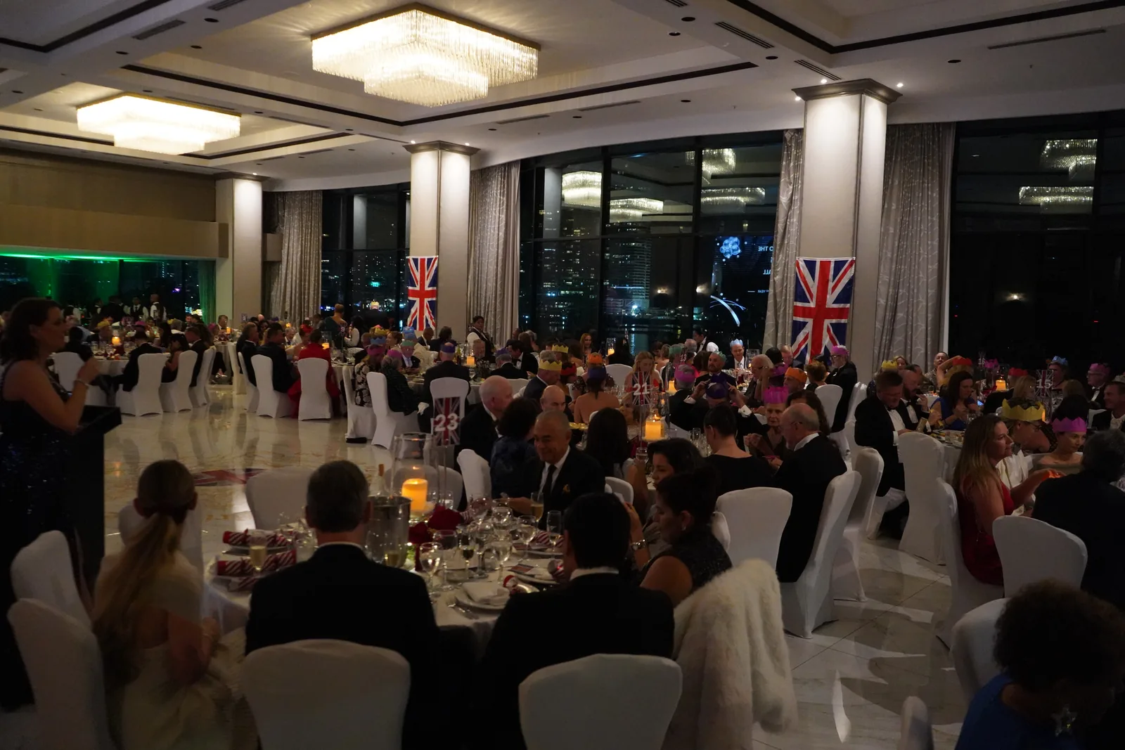 Guests filling the ballroom