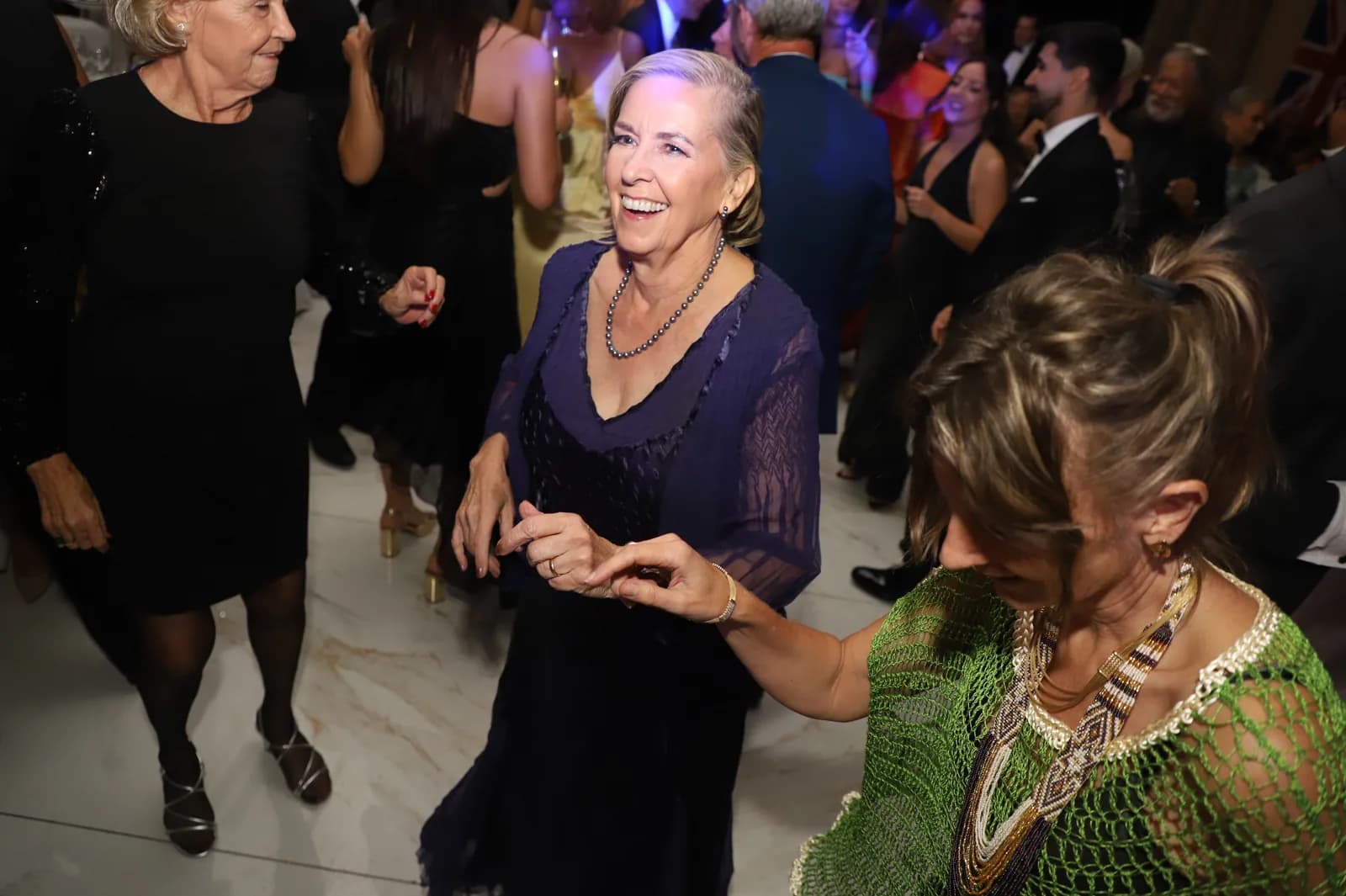 On the dance floor